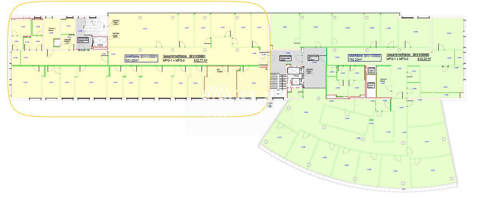 Grundriss 5.OG / 535 m&#178; (links