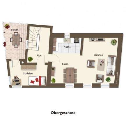 Der Grundriss des Obergeschosses