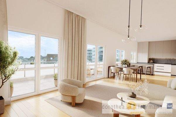 Virtuell: Wohn- und Essbereich