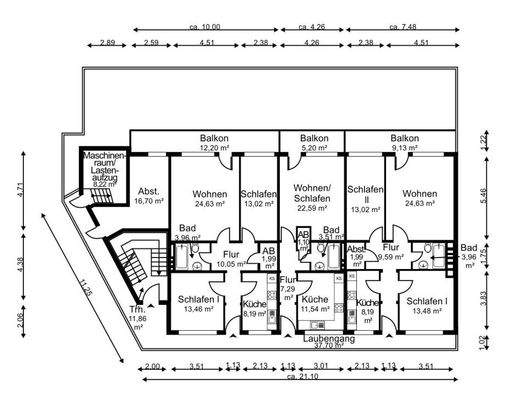 2. Obergeschoss Kornstraße 624