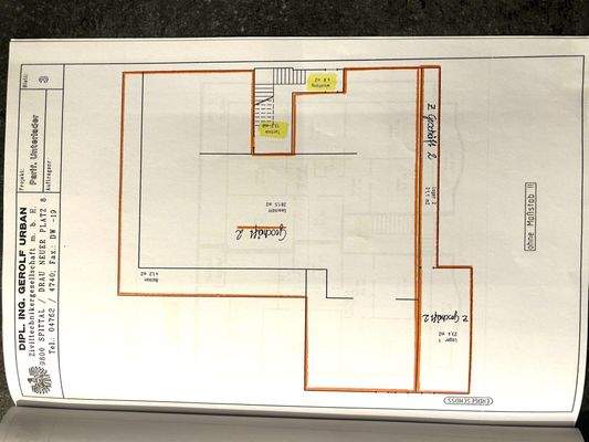 Grundriss EG - Geschäftsflächen 2 inkl. Balkon