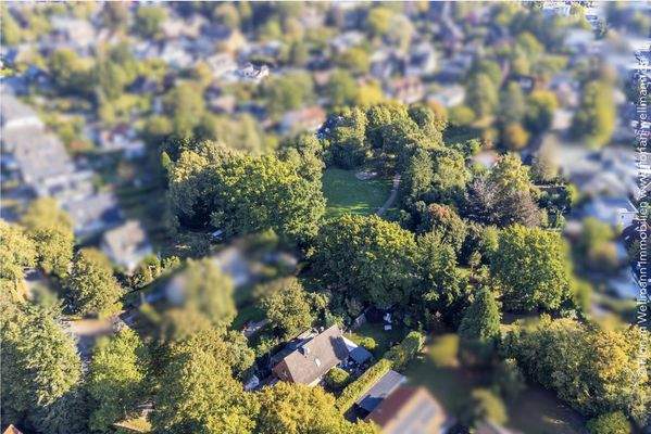 Grundstück von oben - Blick von Südwesten