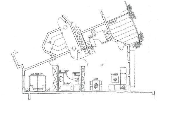 Grundriss der Wohnung