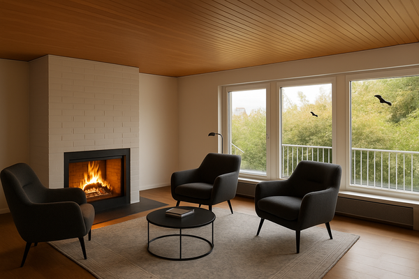 Visualisierung der Kaminecke