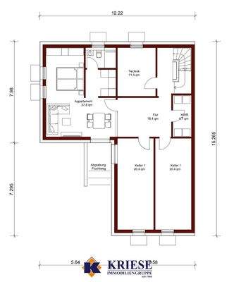 Einliegerwohnung im UG