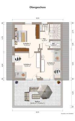 Obergeschoss Grundriss