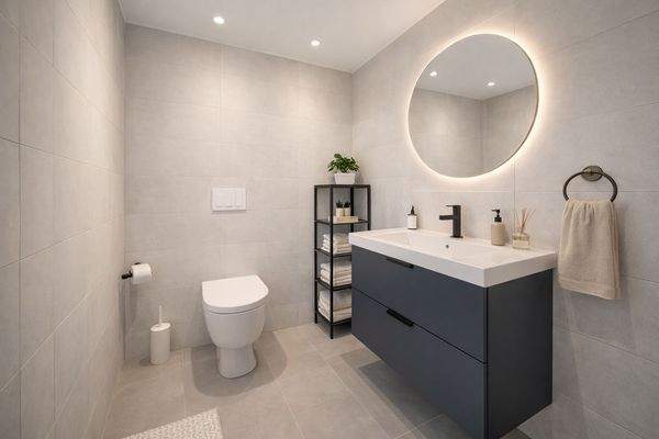 Bad mit Toilette Visualisiert