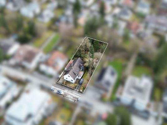 Vogelperspektive des Grundstücks