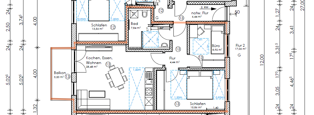 Grundriss Wohnung Nr. 13