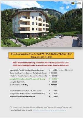 Berechnungsbeispiel BV Bad Gastein mit WBF 3-Zi ET