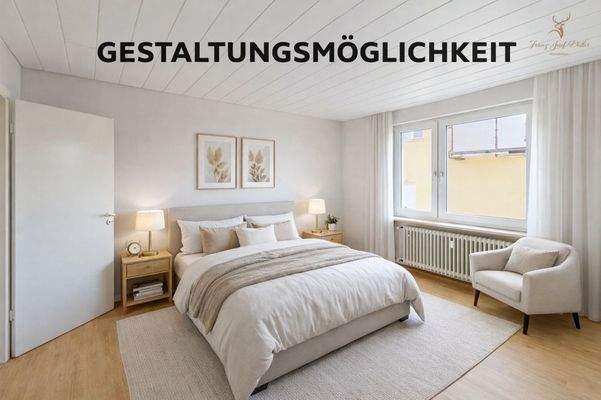 KI erstelltes Schlafzimmer Gestaltungsmöglichkeit Beispiel