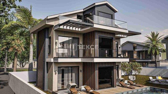 4-bedroom Detached Villas for Sale in Fethiye Çalış