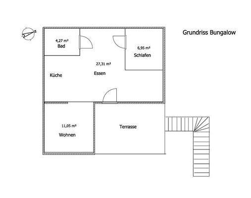 Grundriss  Bungalow 