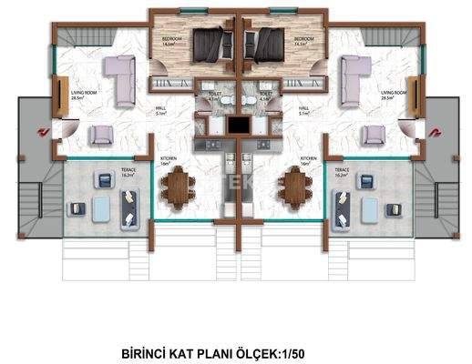 Flats within Walking Distance of the Sea in North Cyprus Girne