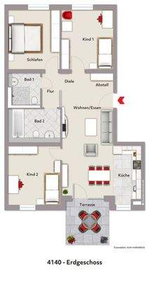 Grundriss visualisiert 4140