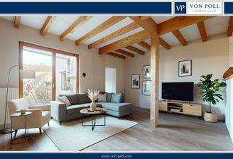 Wohnbeispiel Wohnbereich mit KI eingerichtet