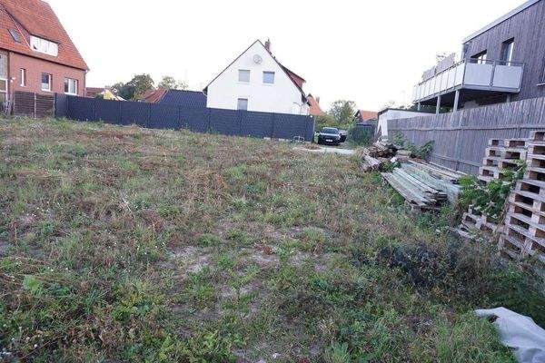 Blick auf die Wohngrundstücke