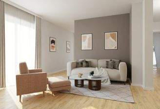 Visualisierung des Wohnzimmers der Eigentumswohnun