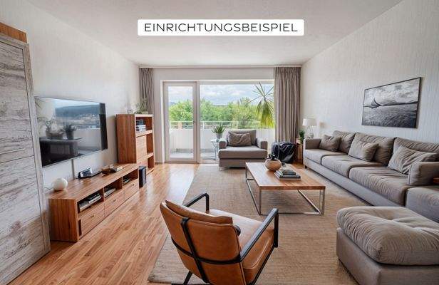 Wohnzimmer eingerichtet