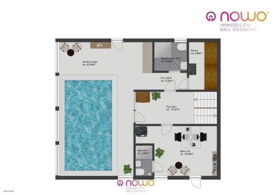 Grundriss Gartenebene