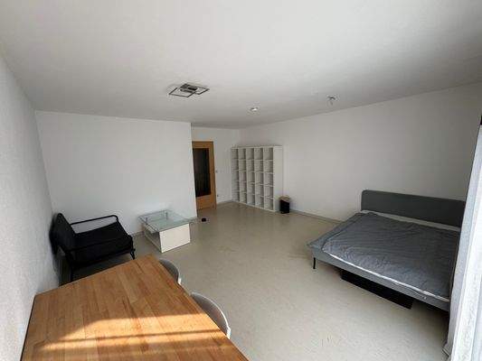 Wohn-Schlafraum mit Blick auf Flur