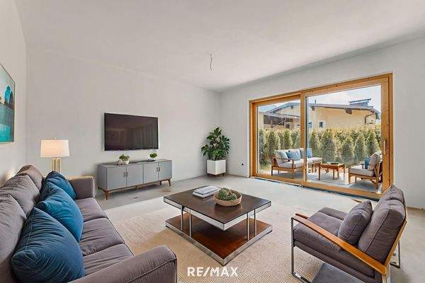 Virtual Staging Wohnzimmer Variante 1