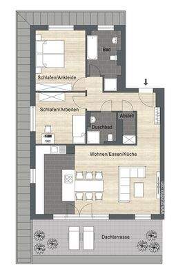 Grundriss DG WE07 Rechts