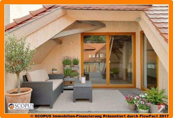 Dachterrasse mit Beispieleinrichtung