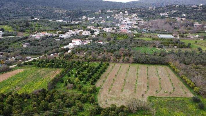 Kreta, Stilos: Charmantes ländliches Grundstück mit Bergblick zu verkaufen