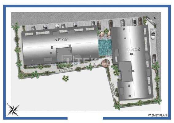 Sea-View Apartments in a Social Compound in Mahmutlar Alanya