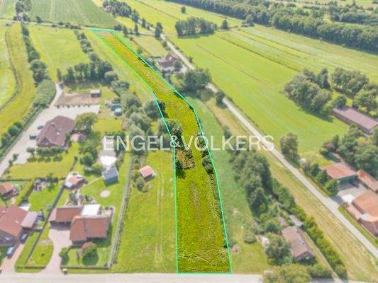 Luftbildaufnahme der Grundstücke