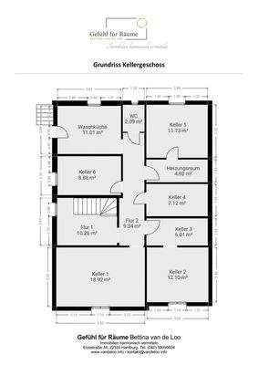 Kellergeschoss Grundriss mit Logo