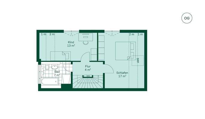 Doppelhaus Grundriss OG