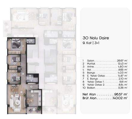 Spacious Beachfront Apartments with Sea View in Bostanlı İzmir