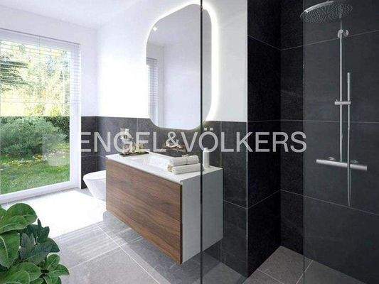 Tageslichtbad mit Wanne