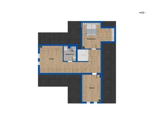 Grundriss WE Maisonette oben