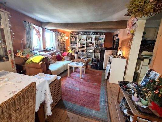 Wohnzimmer mit Pelletofen EG