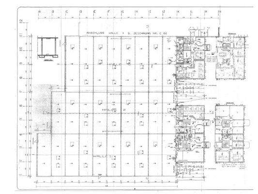 Grundriss Erdgeschoss Hallen 1, 2 und 3
