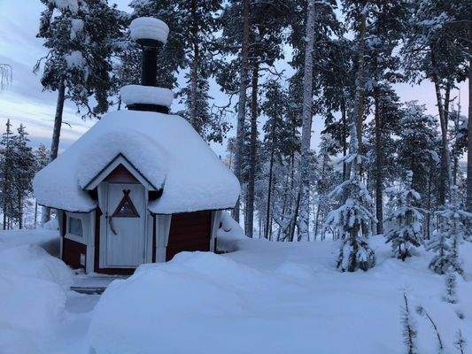 Grillhütte im Winter