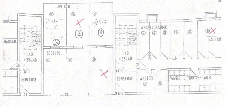 Stellplatz - Kellerräume