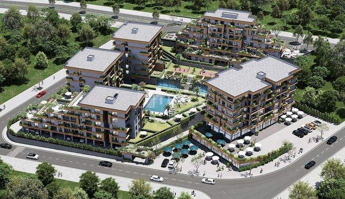 Apartments in a Complex with Pools in Bursa Nilüfer
