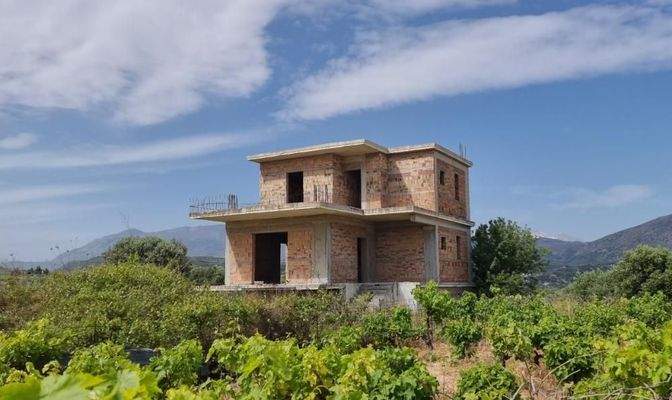 Kreta, Ano Kalesia: Rohbau - Einfamilienhaus zu verkaufen