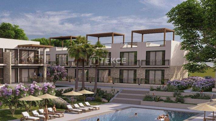 Seafront Flats for Sale in a Developed Complex in Tatlısu