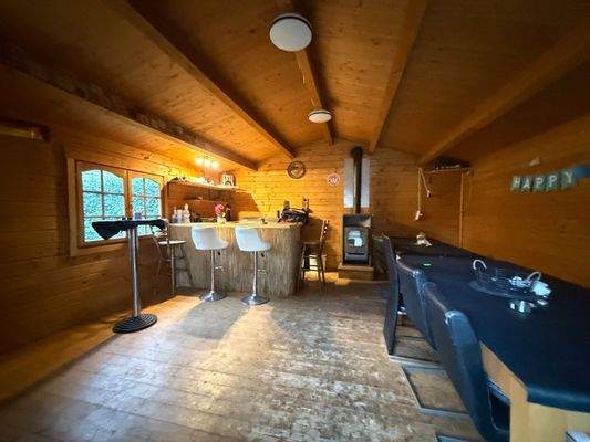 Gartenhaus mit Kamin