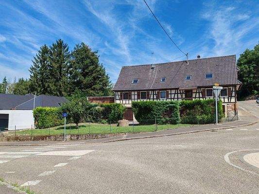 Umgeben von Grünflächen