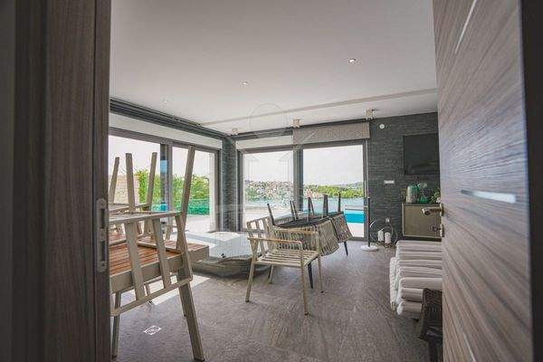 Der Wellnessbereich im Erdgeschoss