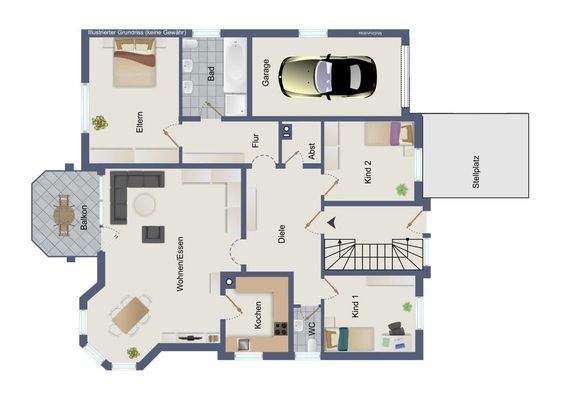 Erdgeschoss (kein Maßstab) 