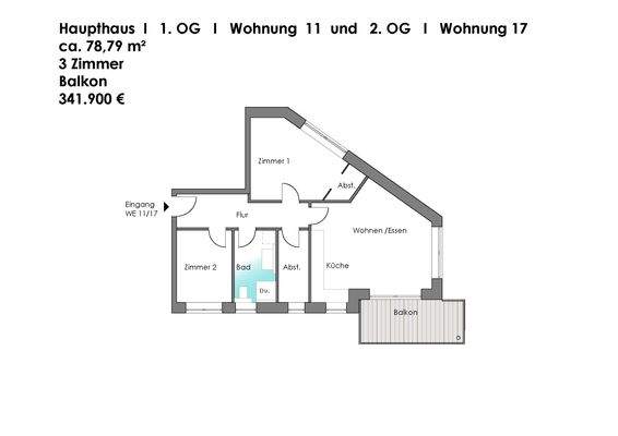 Haupthaus_1.OG WE11 und 2.OG WE17_GR