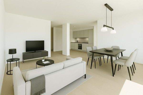 Wohn- und Essbereich KI generiert