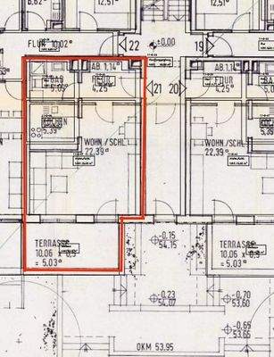 Grundriss mit Terrasse